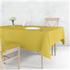Il Tuo Artigiano Design Tovaglia da Tavola da 4 a 18 posti Lavabile in Lavatrice - Tovaglia Quadrata e Tovaglia Rettangolare 6 posti, 12 posti - Made in Italy (Giallo, 18 posti - 140x300 cm)