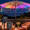 Aigostar 2 PCS Luci Natale Esterno Cascata Solari 3M+5M*0.4M 100 LED Tenda Luminosa Natale Esterno Impermeabile IP65, 8 Modos per Natalizie Finestra Balcone Patio Feste. RGB
