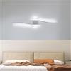 LIUYU Lampada Da Parete LED Moderna in Alluminio | Applique da parete interni, Bianco | Luce Bianca Fredda 6000K (35W 2900Lm, L100cm) | Installazione Semplice - Per Camera, Soggiorno, Corridoio