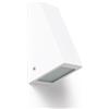 LEDKIA LIGHTING LEDKIA Applique da Parete Per Esterni Metallo e Cristallo Ruzafa Bianco