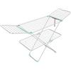 Colombo Stendibiancheria Double in Alluminio | Stendino con 2 Ali Estensibili e Doppia Griglia, Altezza Regolabile 96-115cm | 30 Metri di Stenditura | Made in Italy