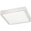 VR VETRINEINRETE Vetrineinrete® Plafoniera moderna quadrata dimmerabile a led 48 watt lampada da soffitto con cristalli in acrilico a tripla colorazione di luce fredda naturale e calda