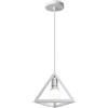 Teramo led Lampadario Moderno A Sospensione A Fasce Intrecciate BIANCO O NERO In Ferro Verniciato Opaco Attacco 1xE27 Lunghezza Filo Regolabile 100cm (LAMPADINA NON INCLUSA) (BIANCO TRIANGOLO)