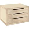 Astigarraga Capaldo CASSETTIERA 3CASSETTI IN LEGNO DI PINO NATURALE CM.39X30X29,5H Marrone
