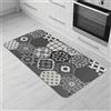 Comart - Tappeto Cucina Malaga - Passatoia 100% PVC - Antimacchia - Antiscivolo - Impermeabile - Tappetino Lavabile in Lavatrice - Corsia Moderna per Cucina e Corridoio - Cementine Grigie - 55x100 cm