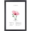 Lupia - Cornice Portafoto da Parete in Legno Optical, Design Moderno e Elegante, Facile da Appendere, Produzione Italiana, per Foto, Stampe Artistiche, Poster, Quadri Moderni 40x50 cm/Nero