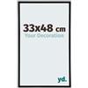 yd. Your Decoration - Cornice portafoto 33,00 x 48,00 cm, colore: nero opaco, resistente ai raggi UV, antiriflesso - Annecy