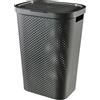 Curver Hamper Infinity Recycled Baúl para la Colada, Gris Oscuro, 59