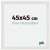 yd. Your Decoration - Cornice 45x45 cm - Cornice Decorativa Parete in Legno con Vetro in acryl - Antiriflesso - Ottima Qualità - Bianco Opaco - Mura