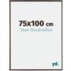 yd. Your Decoration - Cornice 75x100 cm - Antracita - Cornice Decorativa Parete in Plastica con Vetro in acryl - Antiriflesso - 75x100 Cornice - Evry