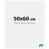 yd. Your Decoration - Cornice 50x60 cm - Bianco Lucente - Decorativa Parete in Plastica con Vetro in acryl - Antiriflesso - 50x60 Cornice - Evry