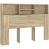 vidaXL Mobiletto con testiera in Rovere Sonoma 140x19x103,5 cm