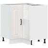 vidaXL Mobile Base ad Angolo Cucina Kalmar Bianco Lucido in Truciolato, Mobile Base angolare, unità Base angolare Cucina, Armadio Inferiore angolare