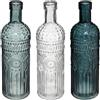 ATMOSPHERA CREATEUR D'INTERIEUR - Set di 3 bottiglie in vetro folk d6,8cm