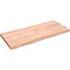 vidaXL Ripiano Muro Marrone 140x60x(2-6) cm Massello Rovere Trattato
