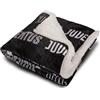 hermet Juventus F.C., Coperta Plaid Pile Sherpa Agnellato, 130x160, Invernale, Doppio Strato, Letto Divano, Morbida Calda, Prodotto Ufficiale