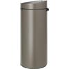 Brabantia Touch Bin New Pattumiera, Metallo, Platinum, 30 litri