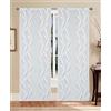 GBiancheria Tende a pannello Madrid 60 cm - coppia tende semitrasparenti in jacquard moderne ed eleganti, disponibili in vari colori, facili da lavare e subito pronte da appendere (Grigio, 60x240 cm)