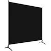 vidaXL Paravento a 1 Pannello, 175x180 cm, Tessuto in Poliestere & Struttura in Ferro, Nero, Schermo Privacy Pieghevole, Parete Divisoria Mobile, Camera e Ufficio, Arredo Casa