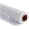 PuntoCasaStore Rotolo Tulle Rete Spider Traforata Polycotton 48 cm x 5 Yards 4,60 Metri Confezioni Regalo Decorazioni Floreali bomboniere Eventi Fai da Te Elegante Resistente (Bianco)