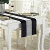 Deggodech Runner da Tavolo Moderno Nero Runner Tavola con Strass Striscia Diamantata Table Runner Lavabile per Matrimonio Natale Casa Festa Cucina Decorazione (Nero, 32x210cm)