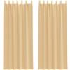 vidaXL Tende in Voile con Passanti 2 pz Sabbia 140x260 cm, Tenda a Rete, Tenda Trasparente, Voile per Finestra, Trattamento Finestra, Tenda Pura Voile