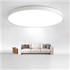 TEKHOME Plafoniera LED Soffitto 36/45W,3colore 3600/4950LM IP40 Impermeabile Rotonda Ø48/60CM Lampadario LED Moderna Luce Soffitto per Cameretta, Cucina, Soggiorno, Balcone -LV (BIANCO, 40CM 32W)