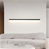 TZSMUM LED Interno Lungo Applique da Parete con Telecomando Luce da Parete 2700K-6500K Regolabile Lampada da Parete Moderno Alluminio Minimalista Design per Camera da Letto (Nero,80cm)