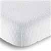 Home Tresor | Coprimaterasso Singolo Spugna Elastica | Lavorazione Jacquard | 1 Piazza | Adattabile cm 90x190| cm 90x200| cm 100x200 h. materasso 25 cm | 50% Cotone 50% Poliestere