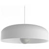 L+ Lampadario a Sospensione Moderno Cilindro in Metallo - Diametro 40cm Attacco E27 - Made in Italy - per Cucina e Soggiorno (Bianco, 40cm)