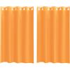vidaXL Tende in Voile con Occhielli 2 pz Arancio 140x175 cm, Tenda a Rete, Tenda Trasparente, Voile per Finestra, Trattamento Finestra