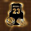 SSRUI Insegna al Neon Personalizzata Con Maglia da Basket, LED per Decorazione da Parete, Alimentata Tramite USB, Con Interruttore Dimmerabile, per Camera da Letto