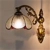 Mengjay Applique, lampada da parete con paralume vetro colorato e cornice in metallo, lampade da parete applique vintage per interni soggiorno corridoio scale corridoio