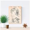 Nacnic stampa artistica brevetto tavola da windsurf, sfondo vintage. Disegno d'igegneria, vecchie invenzioni e brevetti. .
