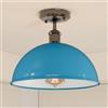 DC VOLTAGE Lampadari a sospensione a soffitto semi-incasso retrò a tensione CC, paralume moderno in metallo da 30 cm, portalampada E27 con potenza massima di 60 W per cucina, soggiorno, corridoio. (Azzurro)