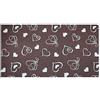 Russo Tessuti Passatoia Tappeto Guida Zerbino Cucina Bagno CORRIDOIO METRAGGIO Cuori Love PARIS-Marrone-50x280