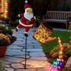 Kouamor Lanterna solare Babbo Natale con annaffiatoio, Babbo Natale con annaffiatoio, IP65 annaffiatoio di Natale, Luci Babbo Natale solari con annaffiatoio, catena luminosa LED Babbo Natale solare con