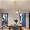 Lanekd LED Lampade a Sospensione Tavolo da Pranzo Dimmerabile Con Telecomando Lampadario Moderna Anello Oro Camera da letto Lampada a Sospensione per Ufficio Soggiorno Cucina Lampadari (Oro Rosa)
