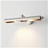 YFMYY Lampadari da bagno vintage, luci di cortesia a 2 luci sopra lo specchio, braccio regolabile e scalabile, luci for quadri for interni cablate, lampada moderna a parete(Sand Nickel)