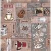 texpot Tovaglia cerata per tavolo 320 x 140 cm Barista Tovaglia cerata caffè Coffee in PVC antiscivolo