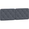 vidaXL Cuscino Testiera Grigio Scuro 120 cm in Velluto