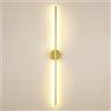 ZJHESXV Lunga Striscia LED Applique da Parete Tubo Lineare Oro per Interni, Illuminazione Vanità Dorata per Camera da Letto Scale Corridoio