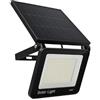 Generico Lampada LED da Esterno 200W, Faretto Solare da Parete con Asta Articolata, Illuminazione per Esterni, Pannello Solare Integrato