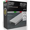 Eurocali Cover per Profilo alluminio per Strisce LED MEDUSAFLEX mod.Andromeda 2m Milky - Made in Italy in Policarbonato stabilizzato UV e certificata UL94HB