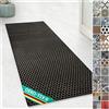 Floordirekt - Tappeto/passatoia in fine Bouclé, per Cucina, corridoio e Soggiorno, con Motivo Ornamentale Vintage a griglia Ispirato all'Oriente (80 x 150 cm, Dundalk)
