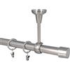 HDTL Kit Bastone per Tende in metallo 25mm Acciaio Inox Montaggio a Soffitto 180 cm Zoya