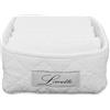 CA' D'ORO PDA Set Pezzi 6 lavette spugna cm. 30x30 con cestino in spugna trapuntato (Bianco)