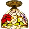 Chao Zan Lampada da Soffitto in stile Vintage,vintage a soffitto in vetro colorato a filo per illuminazione a soffitto E27,Plafoniera Stile Liberty,sala da pranzo,ingresso,soggiorno e cucina (C)
