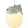 Generic Lampadario a per camera da letto, lampadario a forma di animali da comodino per camera da letto, lampadario, lampade a bianco latte, lampada a per cameretta dei