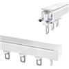 LIYI929GP Binario Tenda Soffitto Bastoni E Binari Per Tende, Alluminio Resistente, Montaggio A Soffitto O A Parete, Bianco Nero 1-6m Scorrevole Balcone Home Decor Accessori, Divisorio, Muto Scivolo Liscio